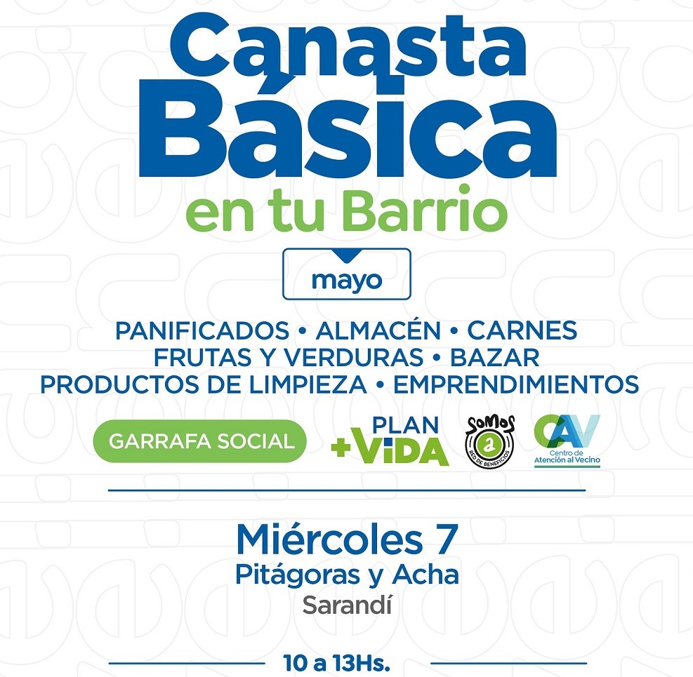 Llega una nueva edición de “Canasta Básica en tu Barrio” a Sarandí