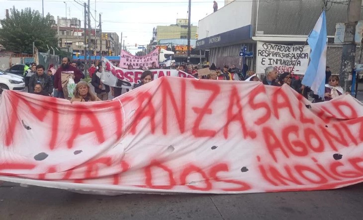 San Justo: protesta de trabajadores de la salud y municipales por salarios dignos
