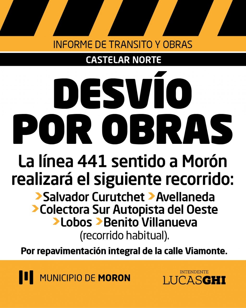 Avanza el plan de repavimentación en Morón: cortes y desvíos por obras en Castelar y Haedo