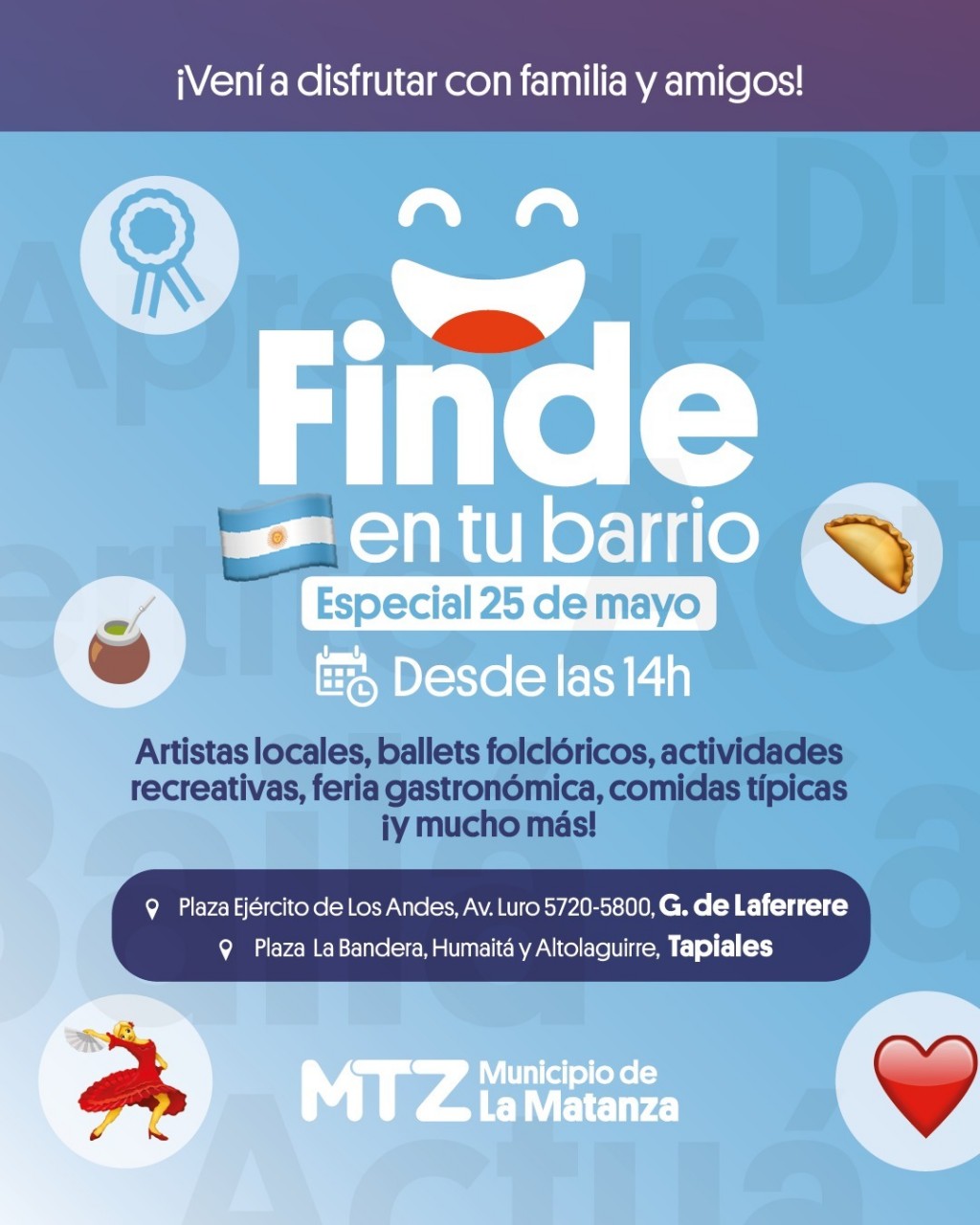 La fiesta del 25 de Mayo se vive en los barrios: Tapiales y Laferrere celebran con arte y tradición