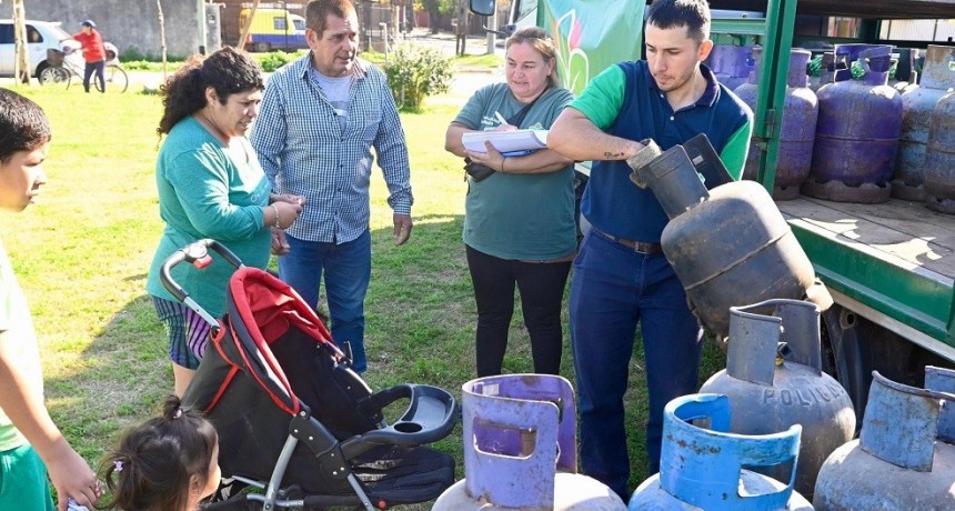 Nuevo operativo de recarga de garrafas en Luis Guillón a precio accesible