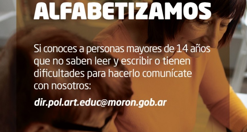 Morón promueve la alfabetización de jóvenes y adultos con espacios gratuitos en distintos barrios