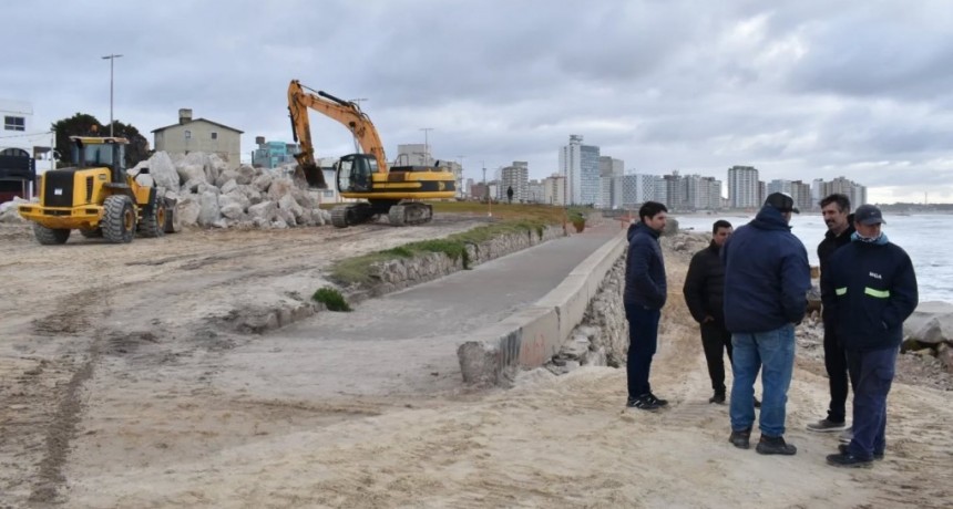 Miramar: Avanza la segunda etapa de las obras de Defensa Costera en la zona del Muelle