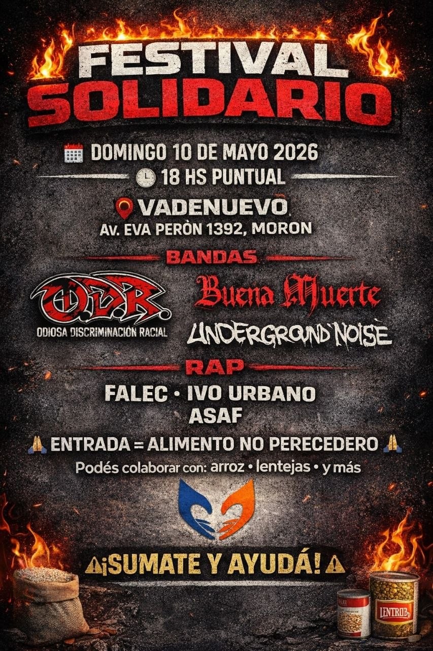 Festival Solidario en Mor&oacute;n: m&uacute;sica en vivo y ayuda comunitaria este 10 de mayo