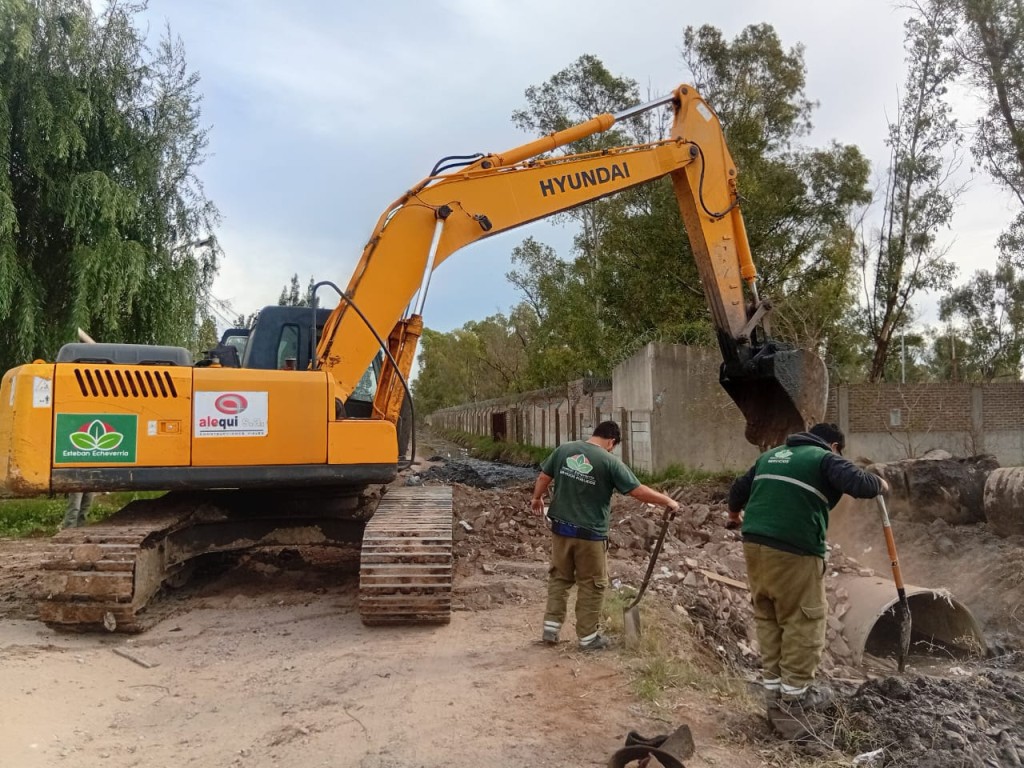Avanzan las obras hidr&aacute;ulicas en 9 de Abril para mejorar el drenaje y prevenir anegamientos