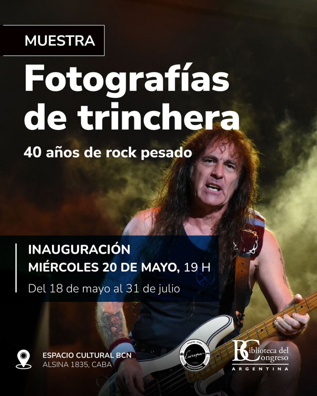 La Biblioteca del Congreso presenta la exposici&oacute;n &ldquo;Fotograf&iacute;as de trinchera: 40 a&ntilde;os de rock pesado&rdquo;