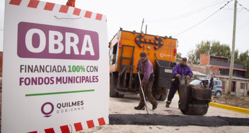 Con fondos municipales, Quilmes finaliz&oacute; nuevas cuadras de pavimento en un barrio hist&oacute;rico de la Ribera