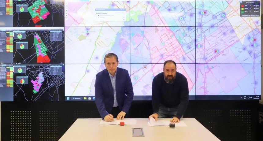 Fernando Gray firmó un convenio con la subsecretaria de Tecnologías Aplicadas a la Seguridad de la provincia de Buenos Aires