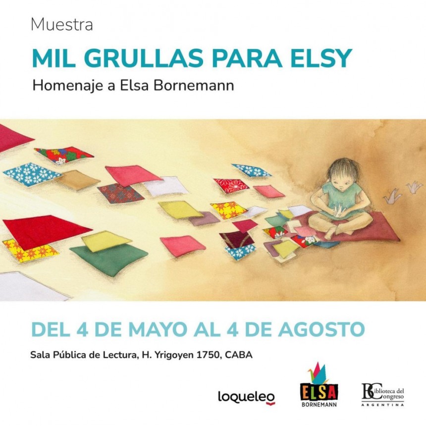 “Mil Grullas para Elsy” Muestra en homenaje a Elsa Bornemann en la Biblioteca del Congreso