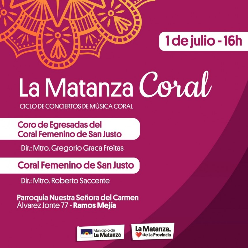 “La Matanza CORAL”, el nuevo ciclo de Cultura Viva