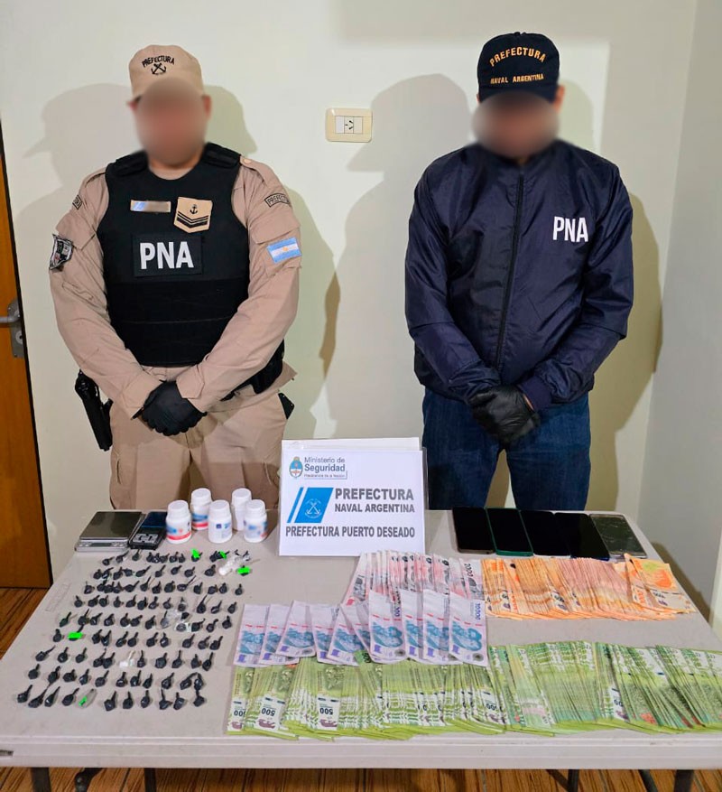 Desarticulan red de narcotráfico en Puerto Deseado y Caleta Olivia