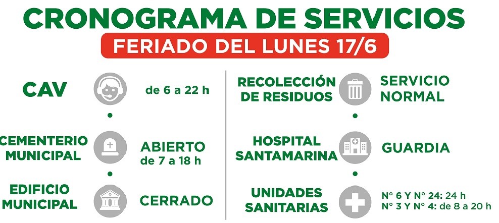 Esteban Echeverría: Cronograma de Servicios Públicos para el Feriado del 17 de Junio