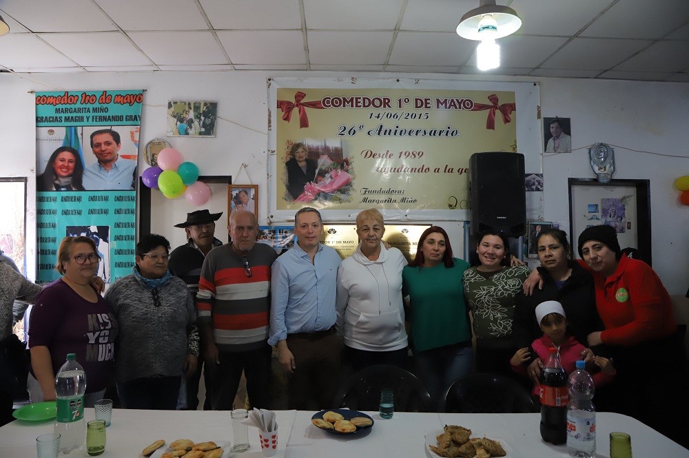 Fernando Gray celebró el 35° aniversario del comedor 1° de Mayo Margarita Miño en Esteban Echeverría
