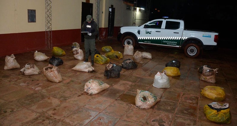 Casi una tonelada de marihuana incautada por Gendarmería en Misiones