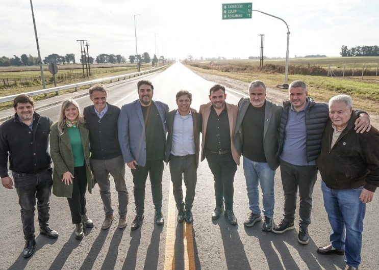 Kicillof inauguró la repavimentación de la Ruta 31 y reforzó servicios en Rojas