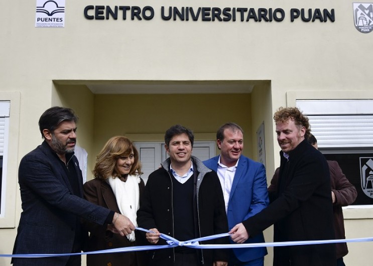 Kicillof inauguró un Centro Universitario en Puan y reforzó políticas sociales en el distrito