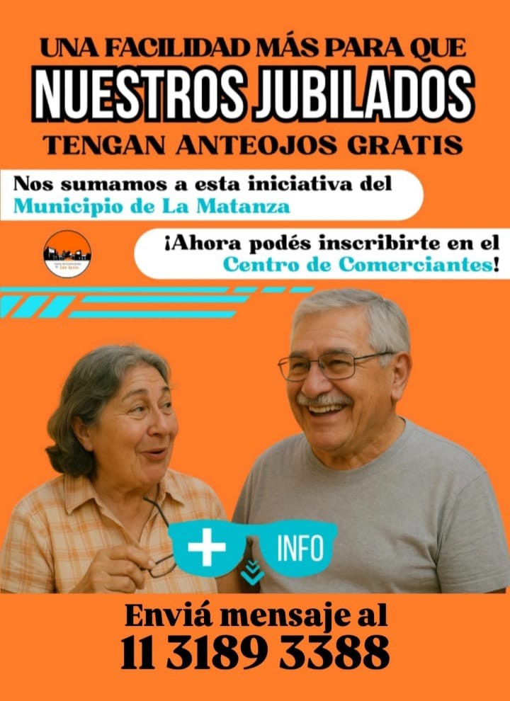 Anteojos Pami - Actividad del Centro de Comerciantes de San Justo