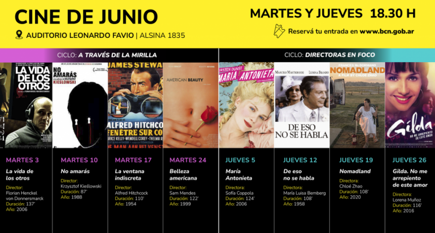 La Biblioteca del Congreso renueva su cartelera de cine con dos ciclos durante junio