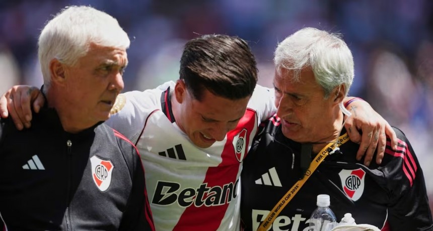 Driussi, baja sensible para River: se lesionó y se pierde el resto del Mundial de Clubes