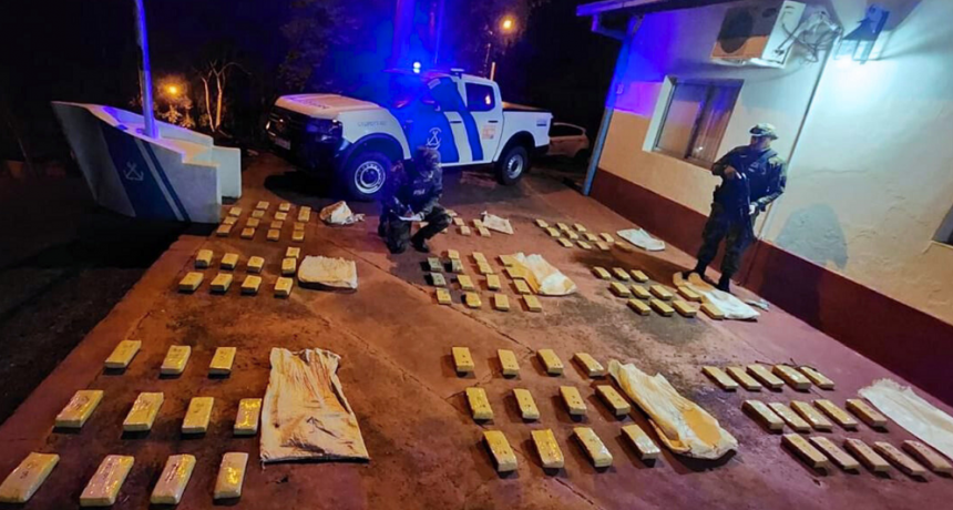 Prefectura secuestró más de 97 kilos de marihuana en un operativo en Misiones