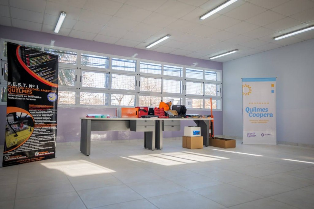 La hist&oacute;rica T&eacute;cnica 1 de Quilmes se renueva: avanzan las obras para sumar aulas y nuevos espacios