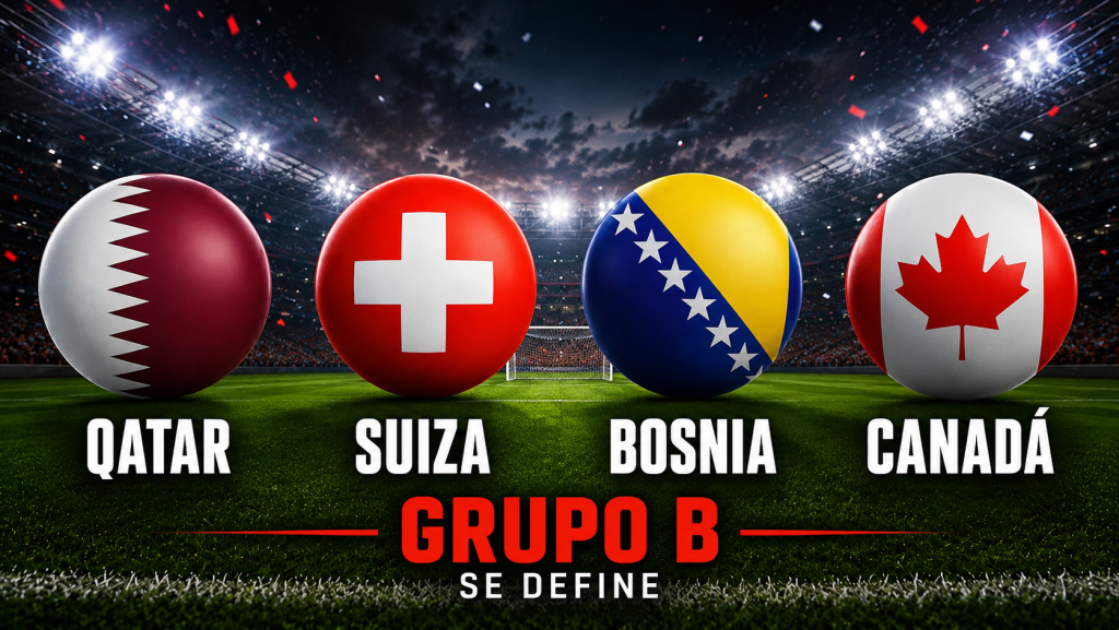 El Grupo B se define al l&iacute;mite: qu&eacute; necesitan Suiza, Canad&aacute;, Bosnia y Qatar, las formaciones y d&oacute;nde ver los partidos