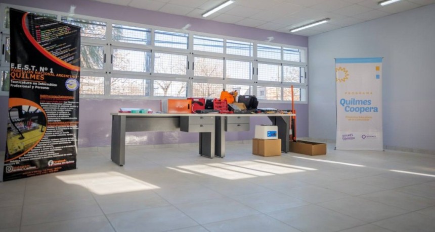 La hist&oacute;rica T&eacute;cnica 1 de Quilmes se renueva: avanzan las obras para sumar aulas y nuevos espacios