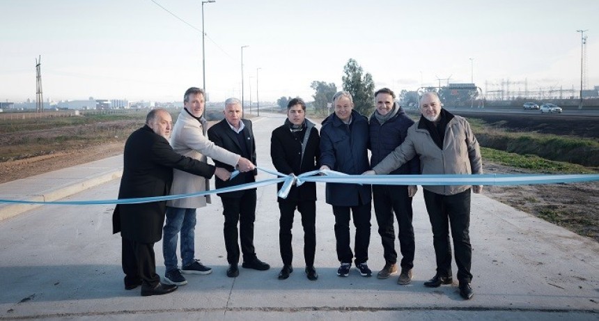 Kicillof inaugur&oacute; una obra clave para el Parque Industrial de Hudson y apunt&oacute; contra Milei