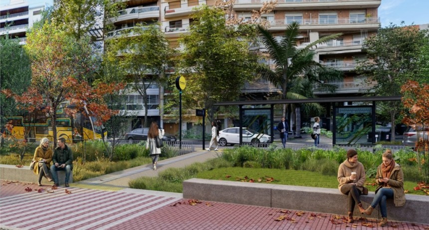 La Ciudad avanza con las obras del TramBus sobre Honorio Pueyrred&oacute;n
