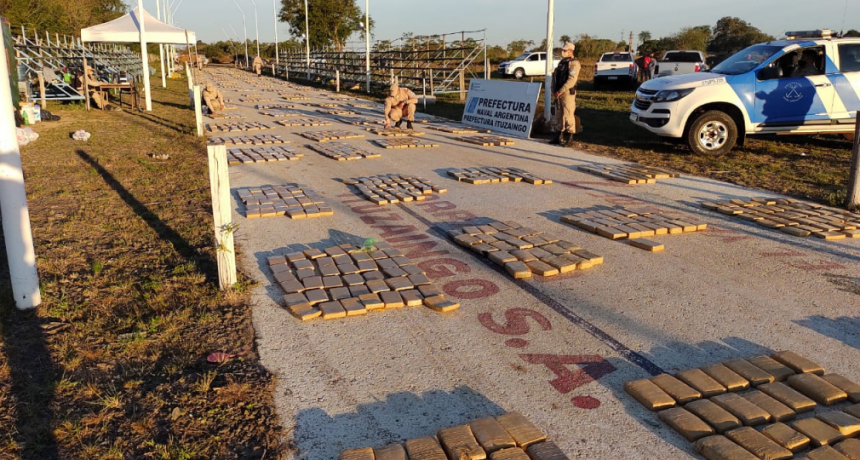 Prefectura Naval secuestró un cargamento de 5.300 kilogramos de marihuana