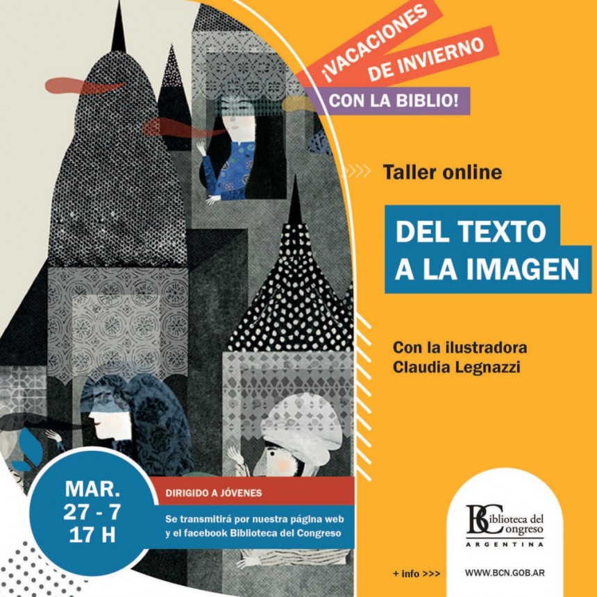 Taller on line “Del texto a la imagen” en la Biblioteca del Congreso de la Nación