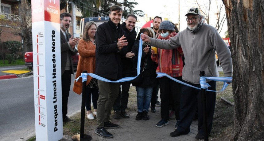 Ghi y Katopodis inauguraron el nuevo Parque Lineal Haedo Norte