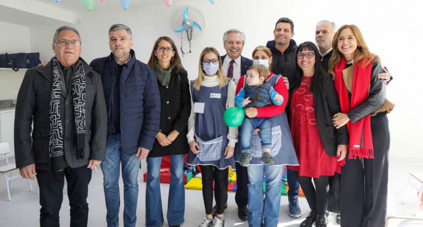 El presidente inauguró un Espacio de Primera Infancia en General Rodríguez