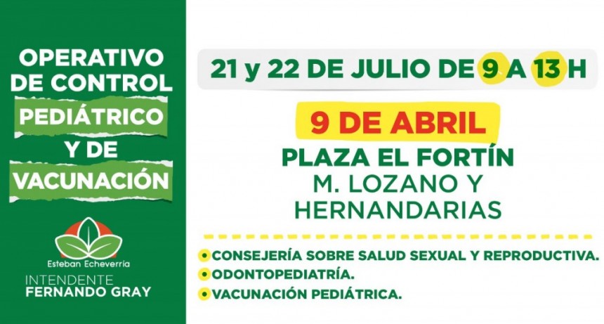 Operativos de salud para niñas y niños