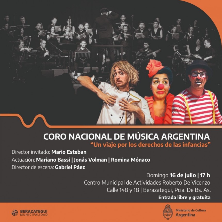 Vacaciones de invierno 2023: el Coro Nacional de Música Argentina presenta “Un viaje por los derechos de las infancias”