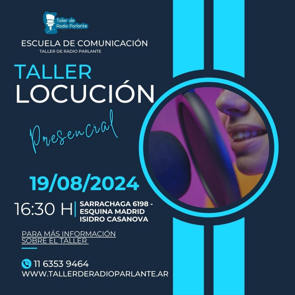 Nuevo Ciclo de Talleres Presenciales en Isidro Casanova: Capacitación en Locución de la Mano de Expertos