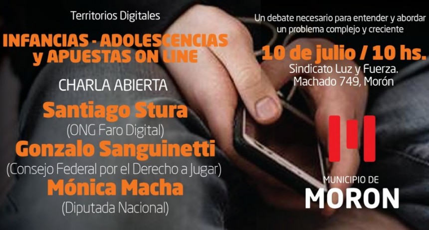 El Municipio de Morón realizará una charla sobre ciberludopatía en infancias y adolescencias