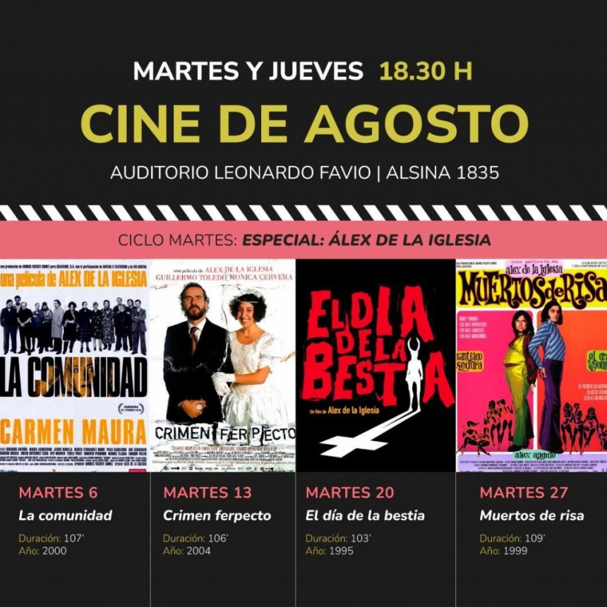 Ciclo de cine especial dedicado a Alex de la Iglesia durante agosto en la Biblioteca del Congreso