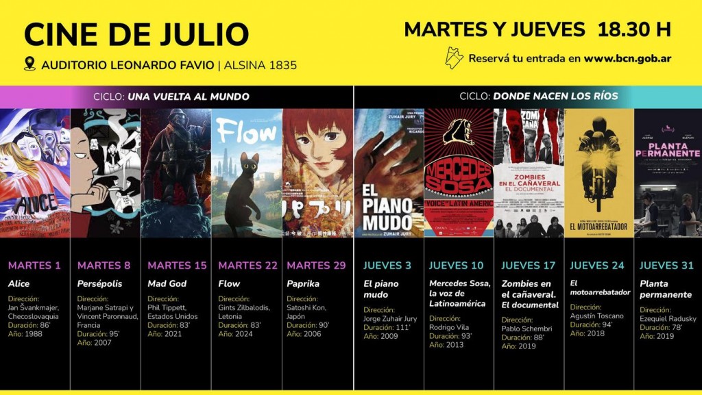 La Biblioteca del Congreso renueva su propuesta de cine en julio con dos ciclos