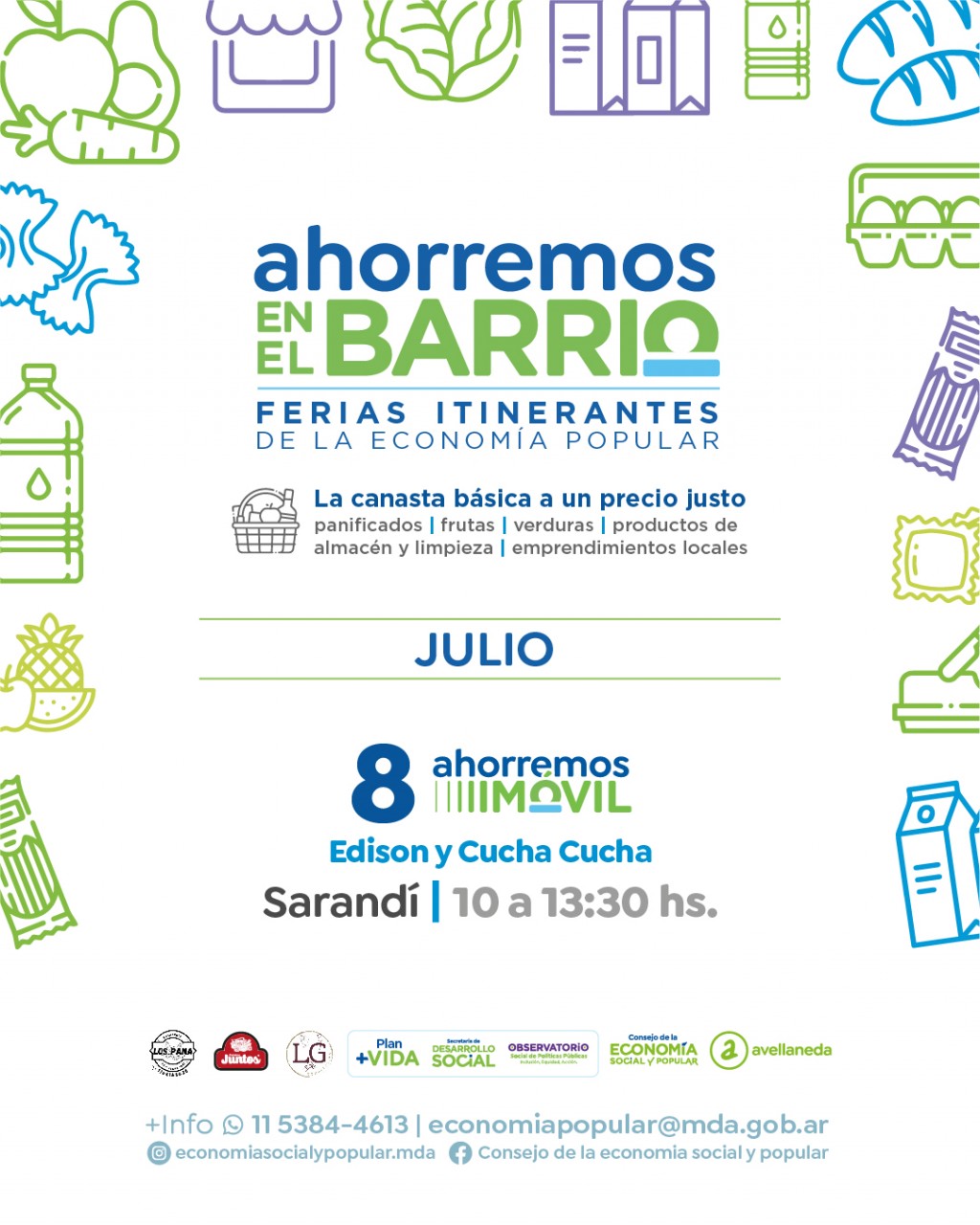 El bolsillo no da más: llega a Sarandí la feria “Ahorremos en el Barrio” con precios populares
