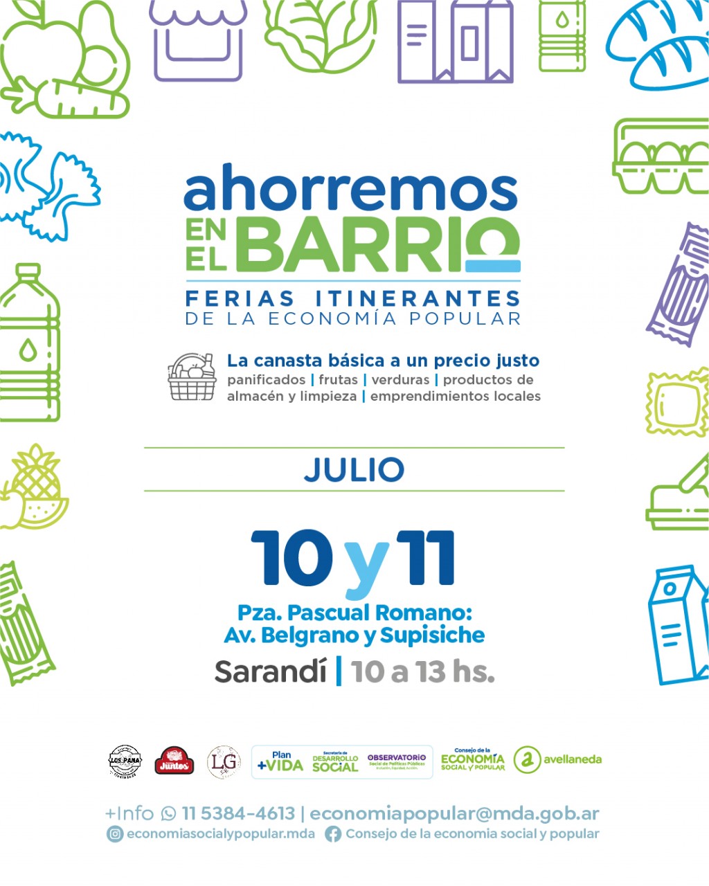 Nueva doble jornada de “Ahorremos en el Barrio” en Sarandí con alimentos y productos esenciales a bajo costo