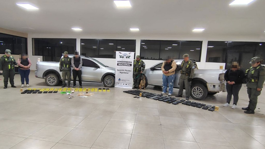 Tucumán: Gendarmería secuestró más de 100 kilos de cocaína y detuvo a cuatro personas