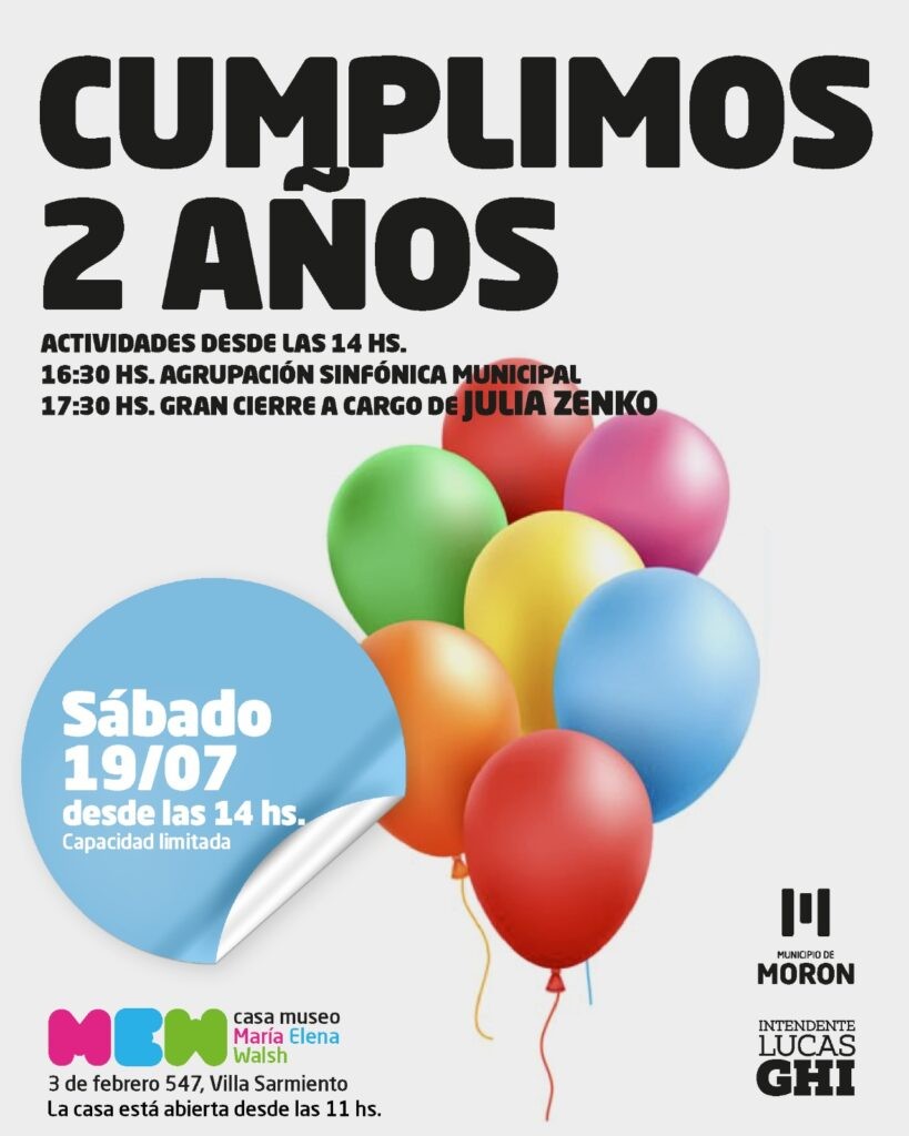 La Casa Museo María Elena Walsh celebra su segundo aniversario con una jornada cultural para toda la familia