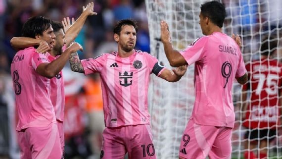 Messi imparable: doblete y asistencia en la goleada de Inter Miami ante New York Red Bulls