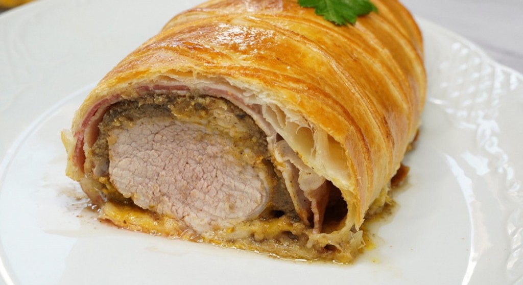 El plato estrella que parece de restaurante, pero podés hacer en casa: Solomillo Wellington de cerdo con champiñones