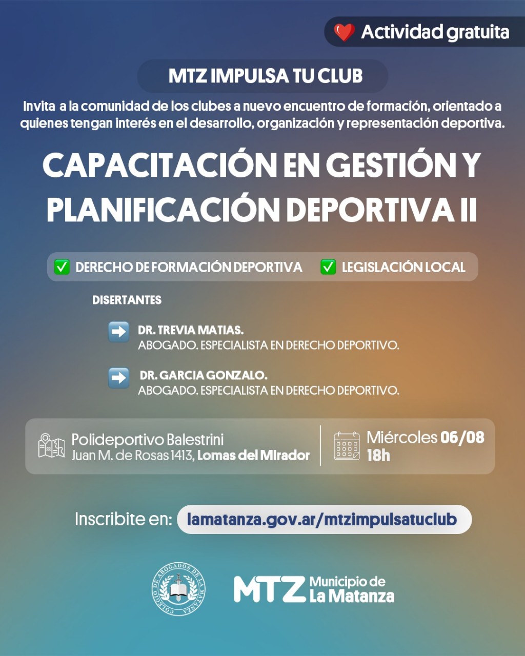 La Matanza impulsa a sus clubes de barrio con nuevas capacitaciones en gestión deportiva
