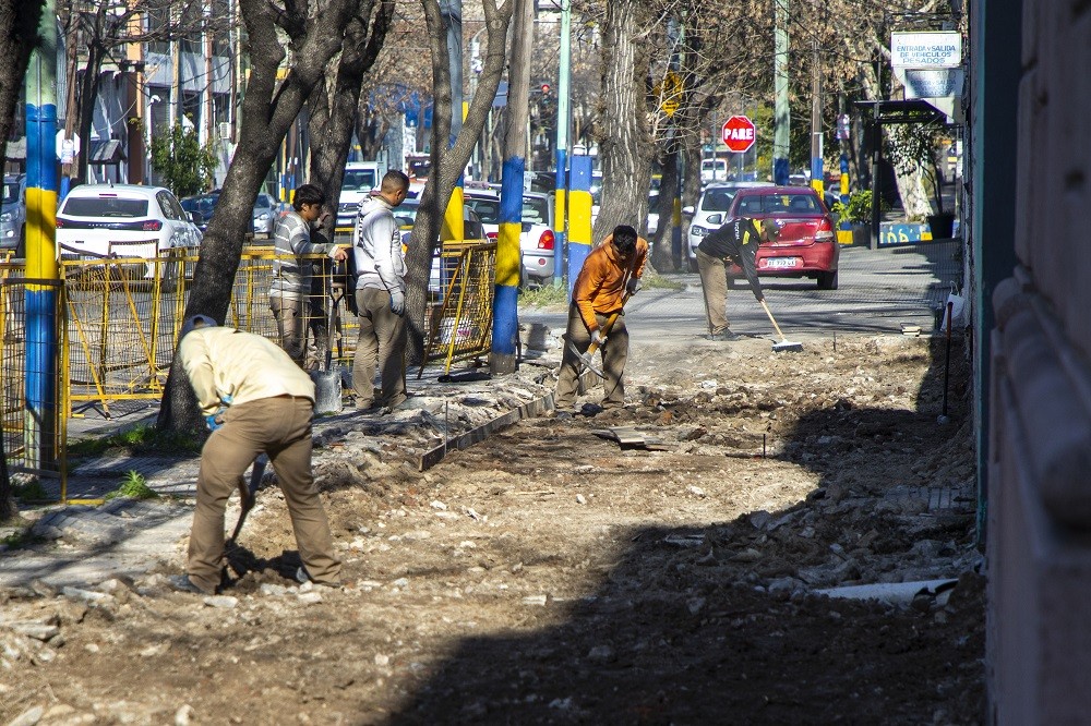 La Boca: comenzaron las obras de renovación en la avenida Pérez Galdós