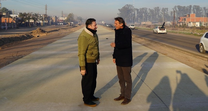Menéndez y Katopodis supervisaron obras clave en Merlo: “Mientras otros frenan, nosotros seguimos avanzando”