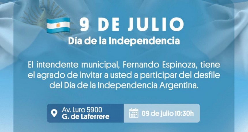 La Matanza celebrará el Día de la Independencia con desfile patrio, música y feria popular