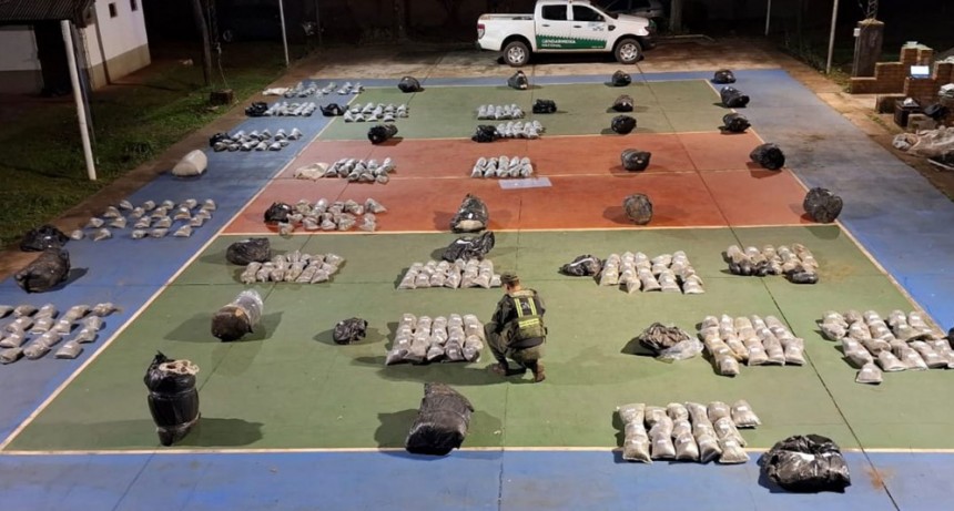Gendarmería secuestró más de 500 kilos de marihuana en Misiones